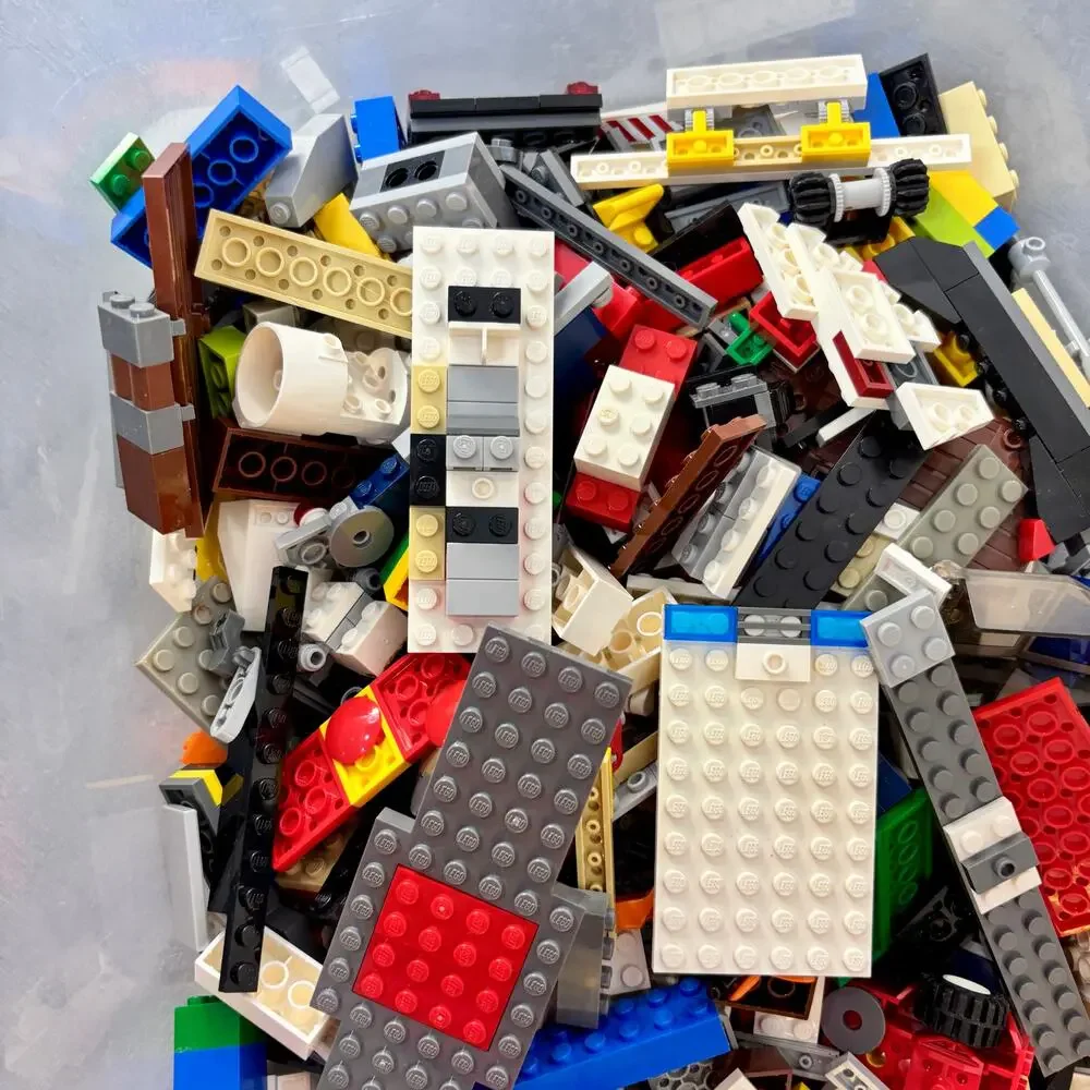 Bulk Lot of LEGO Replacement Bricks Blocks Parts Wheels 3 Lbs. Preowned Modern